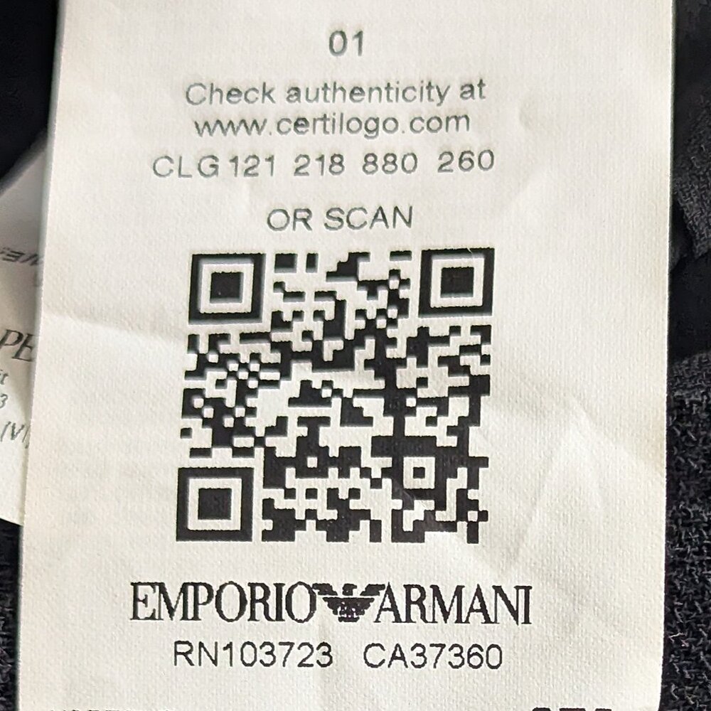 Emporio Armani, Black Wool contemporary, short jacket - Size EU44 - Picture 9 of 11